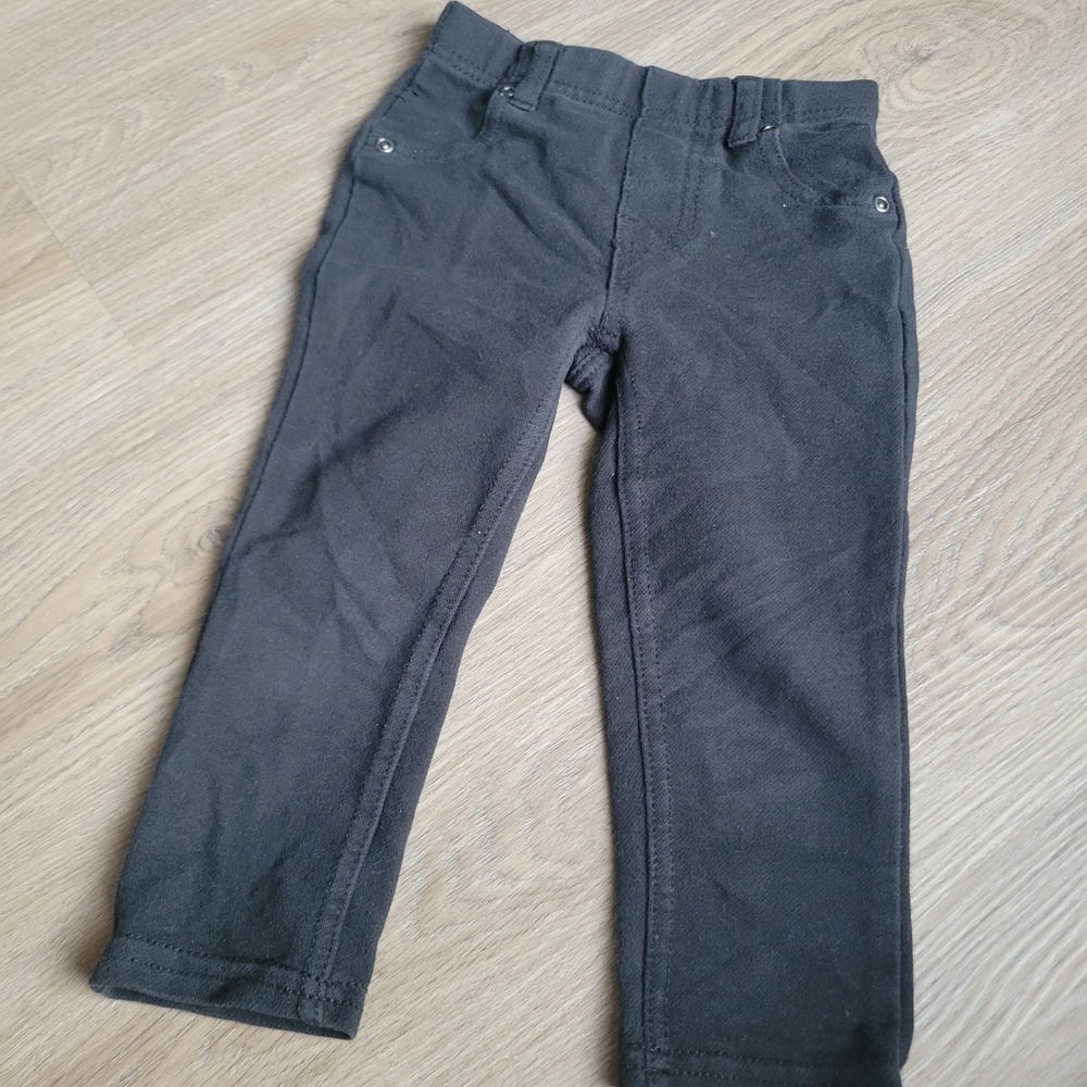 Garanimals Toddler Boys Pants 24M Black Cotton Blend‎ Stretch Casual Basic
